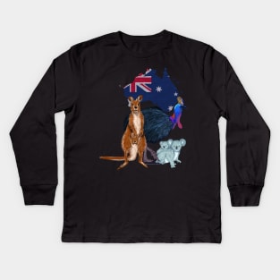 Save Australia's Animals Kids Long Sleeve T-Shirt